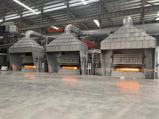 Rechteckiger Schrottschmelzofen für Aluminium, festgebaut, 10 Tonnen schwerer, mit regenerativem Brenner
