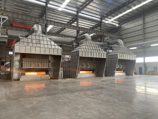 Good price 15T Semi Castable Wall and Brick Dome Aluminum Reverberatory Furnace Melting Furnace online
